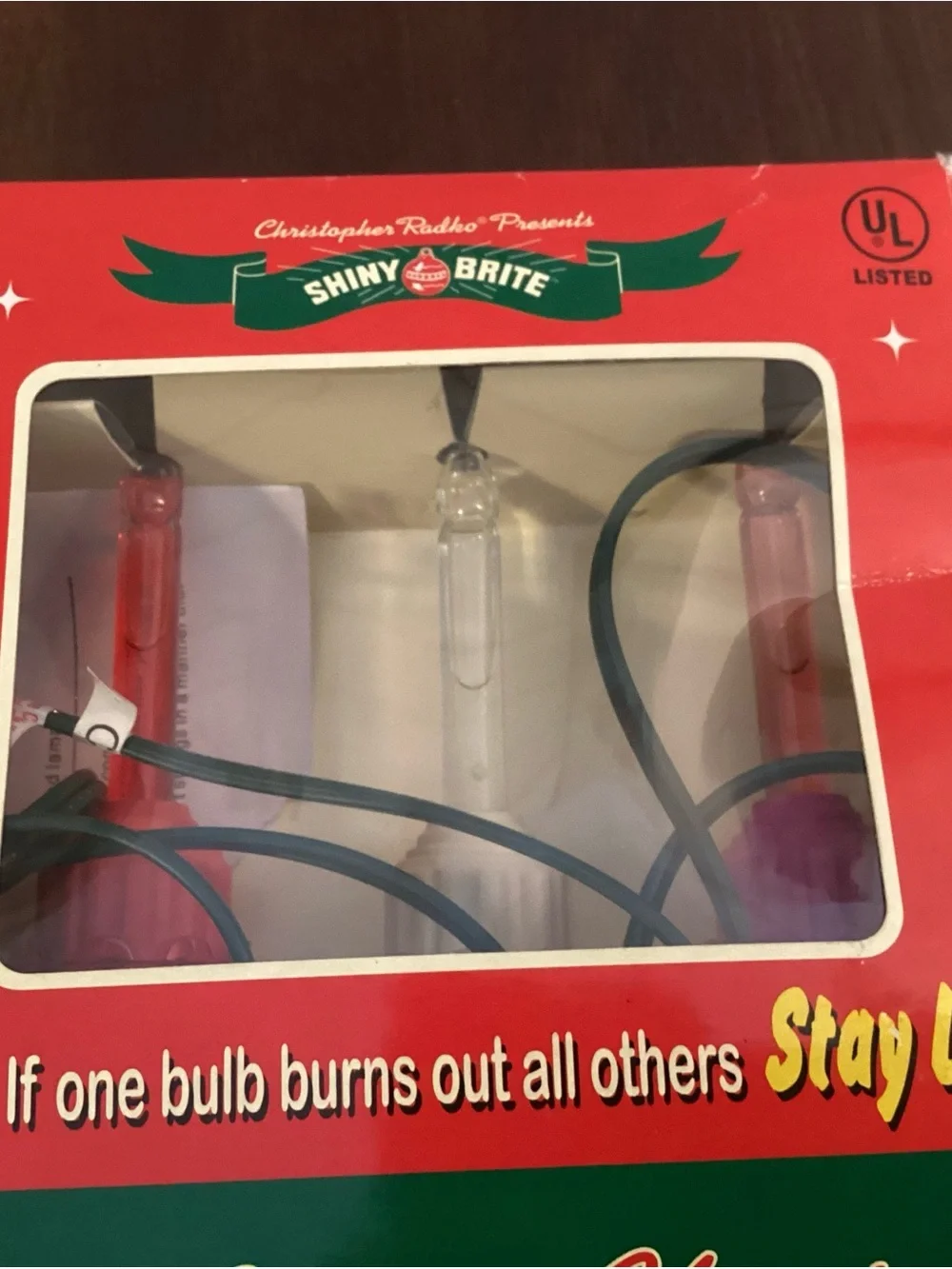 Vtg Shiny Brite Bubble Light Set Box